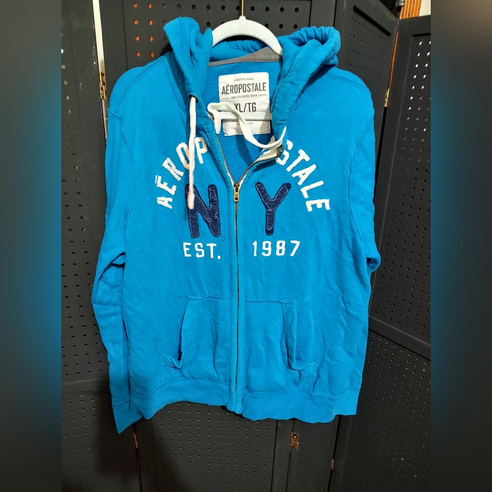 Aeropostale Teal Full-Zip Hoodie